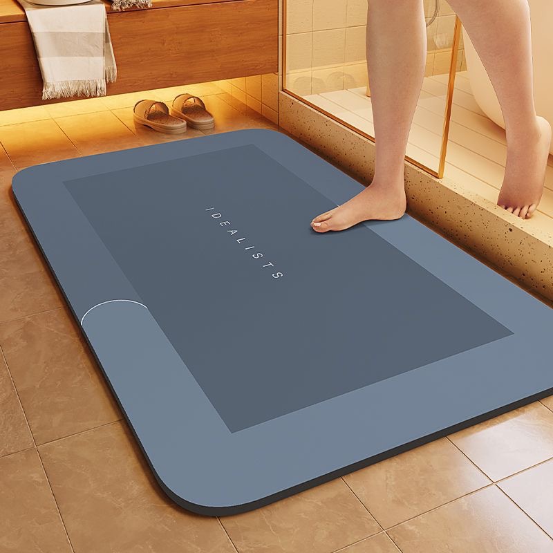 Quick Dry Diatomite Bath Mat - 滑り止め加工、速乾性、吸水性に優れたバスマット。浴室の入り口に最適な、汚れに強い玄関マット。シンプルなデザインの浴室用フロアマット。