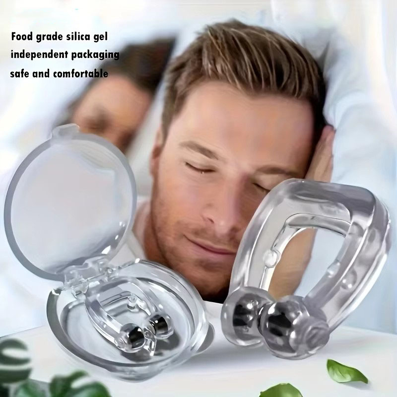 Anti Snore Contour Pillow - 1/2/3/4/5/6個入り いびき防止器具 シリコン製磁気ノーズクリップ 夜間睡眠補助 いびき防止 無呼吸症候群対策