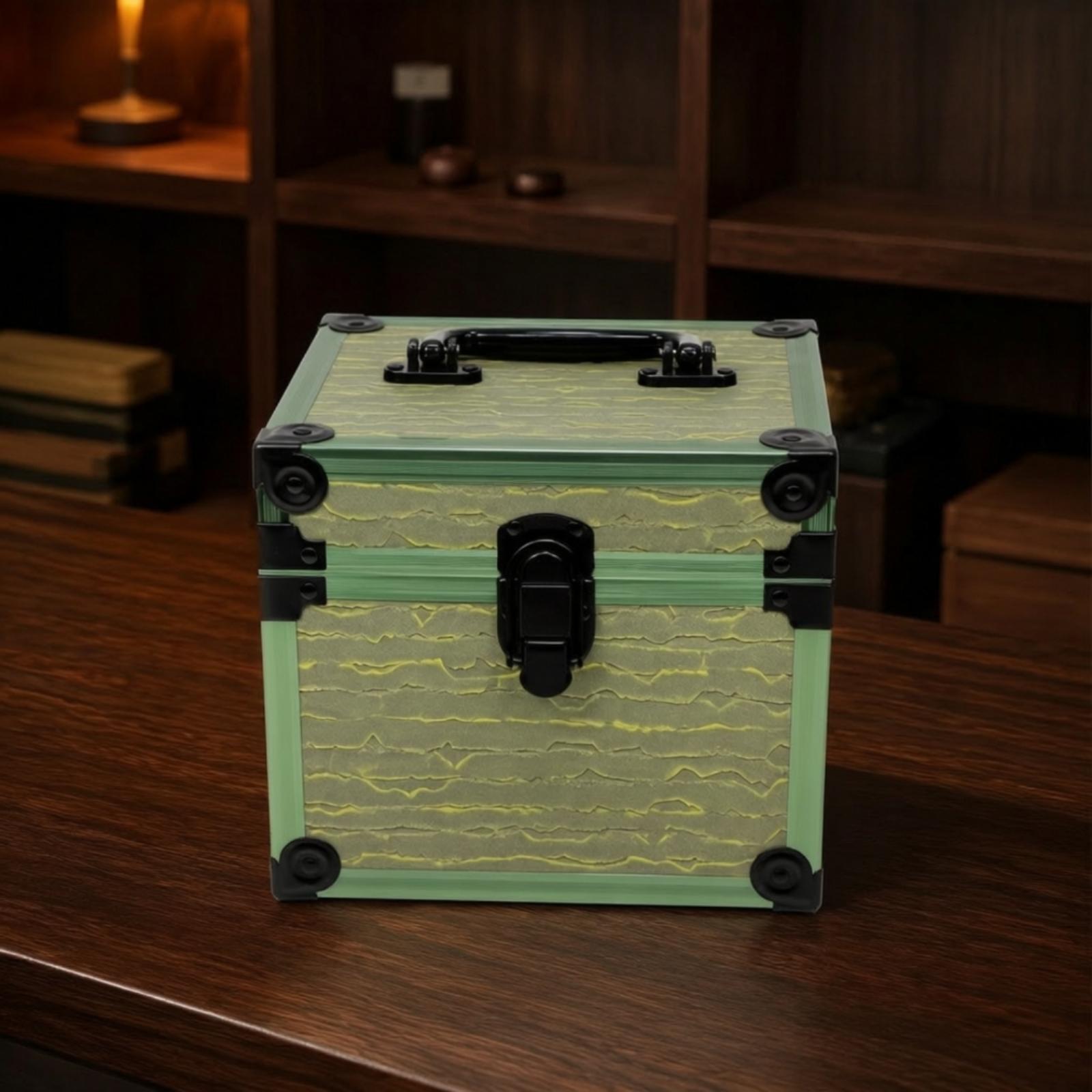 Storage & Organization - 仕切り付きのカード収納ケース。内側にフォームが入っており、カードを保護するハードシェルケース。持ち運び可能で、鍵付き。