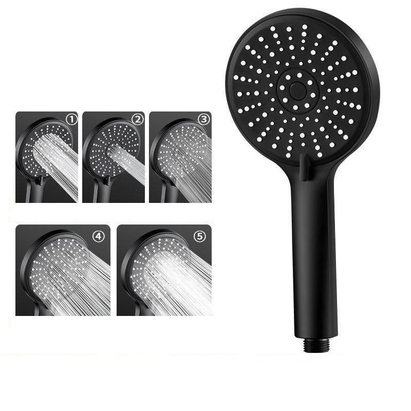 ブラックの5モードシャワーヘッド。水量調整可能で、高水圧、節 - High Pressure Shower Head Handheld のレビューと価格