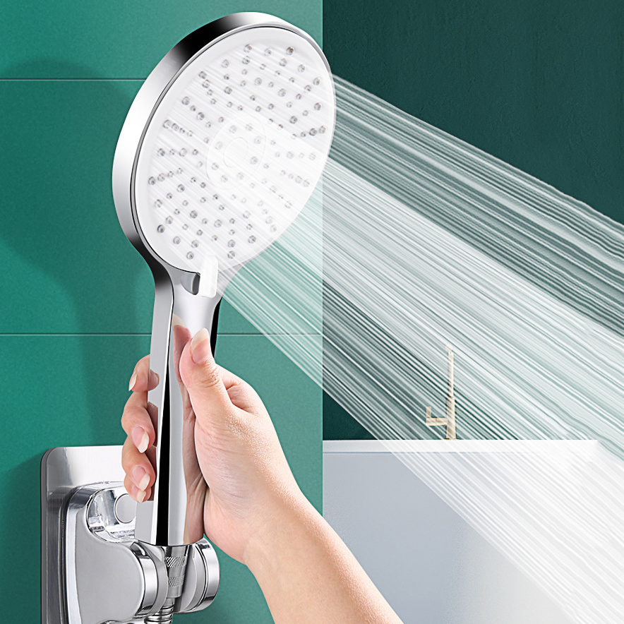 ブラックの5モードシャワーヘッド。水量調整可能で、高水圧、節 - High Pressure Shower Head Handheld のレビューと価格