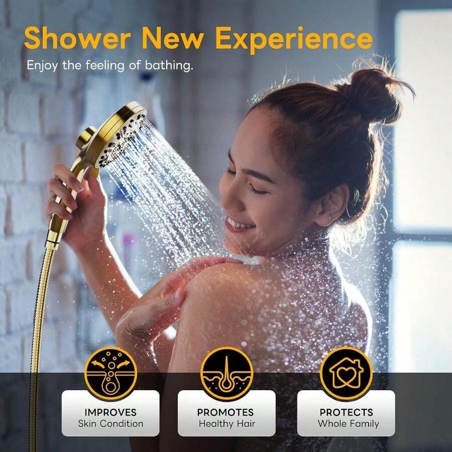 高水圧、10種類の水流モード、手で操作できるシャワーヘッド、 - High Pressure Shower Head Handheld のレビューと価格