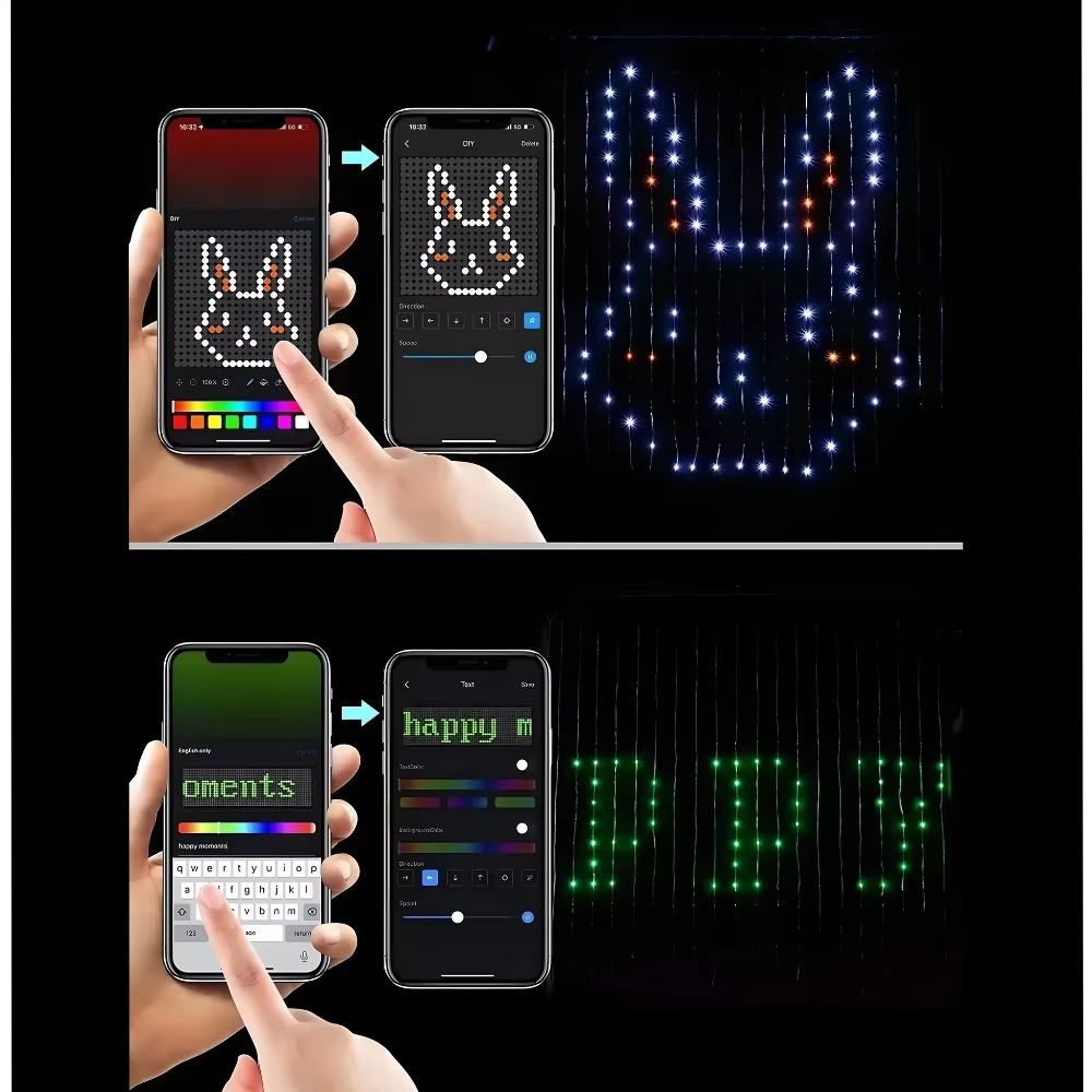 クリスマス用ネットライトセット。Bluetoothアプリで操 - Lighting のレビューと価格