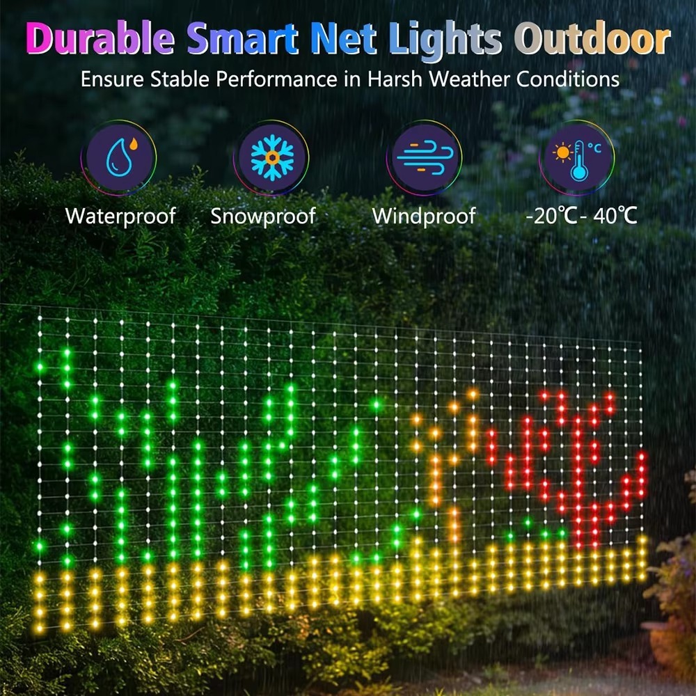 クリスマス用ネットライトセット。Bluetoothアプリで操 - Lighting のレビューと価格