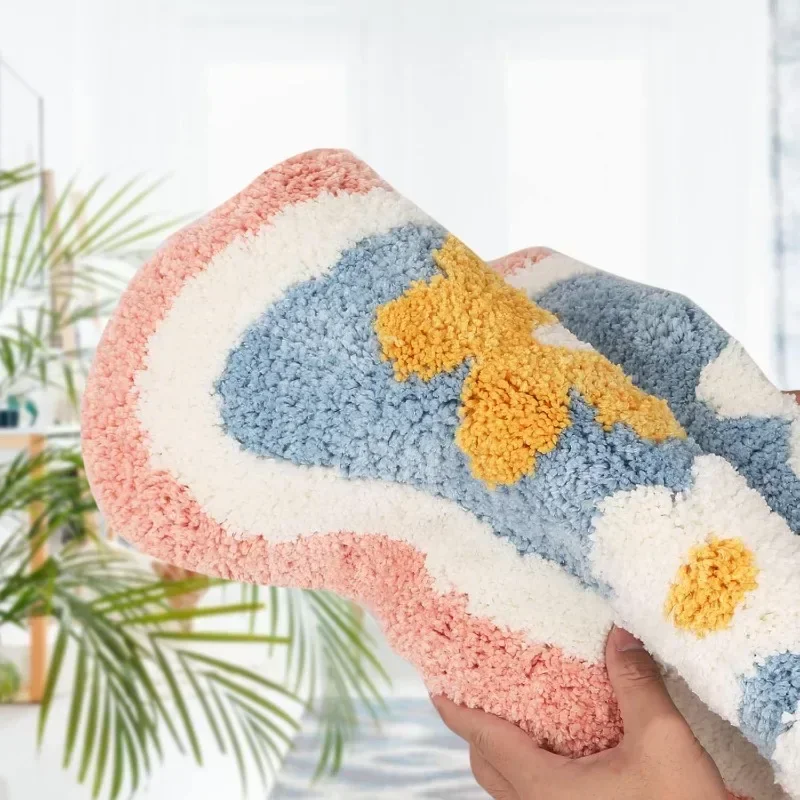 滑り止め付きバスマット、柔らかいフェイクウールラグ、速乾性、 - Quick Dry Diatomite Bath Mat のレビューと価格