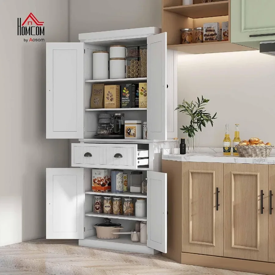 家庭用キッチン収納キャビネット。MDF素材、白色、高さ調節可 - Kitchen のレビューと価格