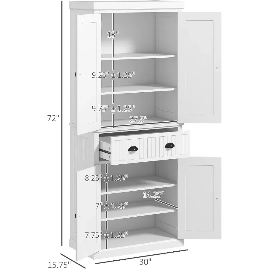 家庭用キッチン収納キャビネット。MDF素材、白色、高さ調節可 - Kitchen のレビューと価格