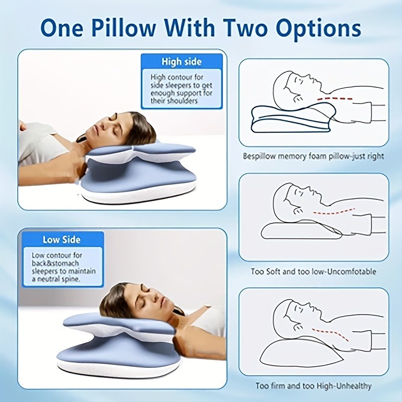 1 個人間工学に基づいた低反発頚椎枕首の痛みを軽減するための - Memory Foam Orthopedic Pillow Neck Pain のレビューと価格