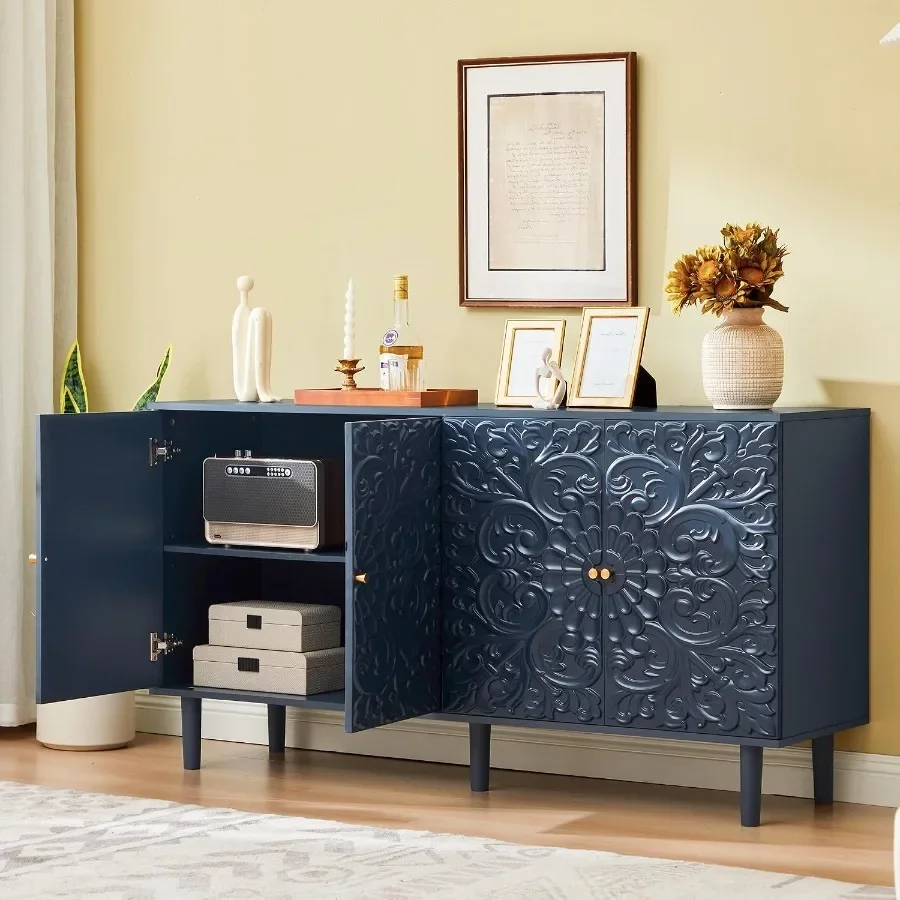 59：ダイニングルーム用の収納付きビュッフェキャビネット。夜 - Storage & Organization のレビューと価格