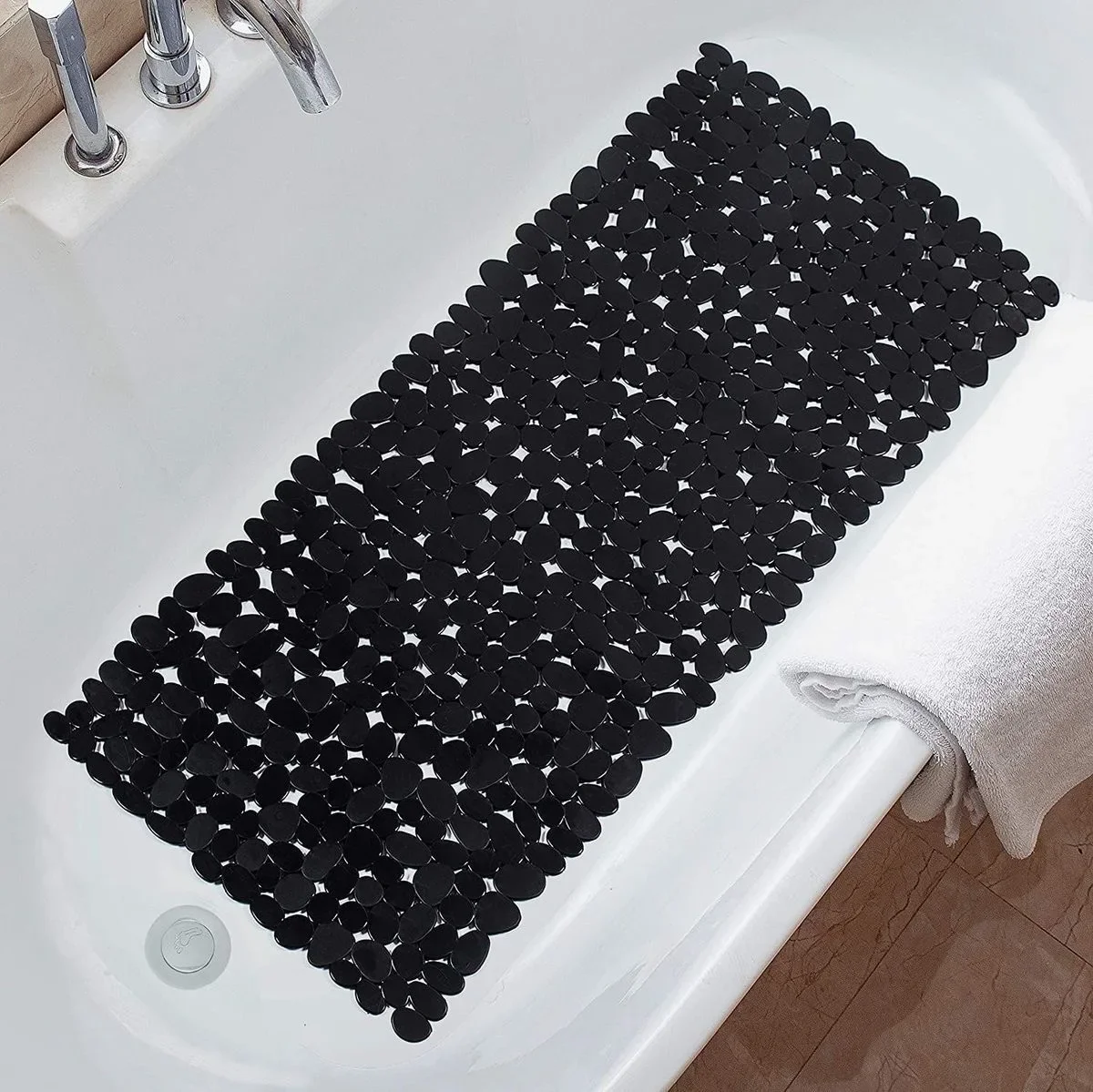 滑り止め加工の小石柄シャワーマット 40x100cm。速乾性 - Quick Dry Diatomite Bath Mat のレビューと価格