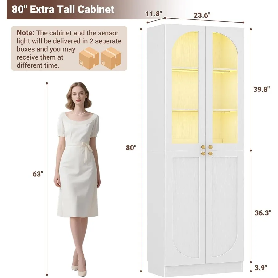 キッチン用のパントリー。強化ガラス製のドア、黒色の仕上げ、モ - Kitchen のレビューと価格
