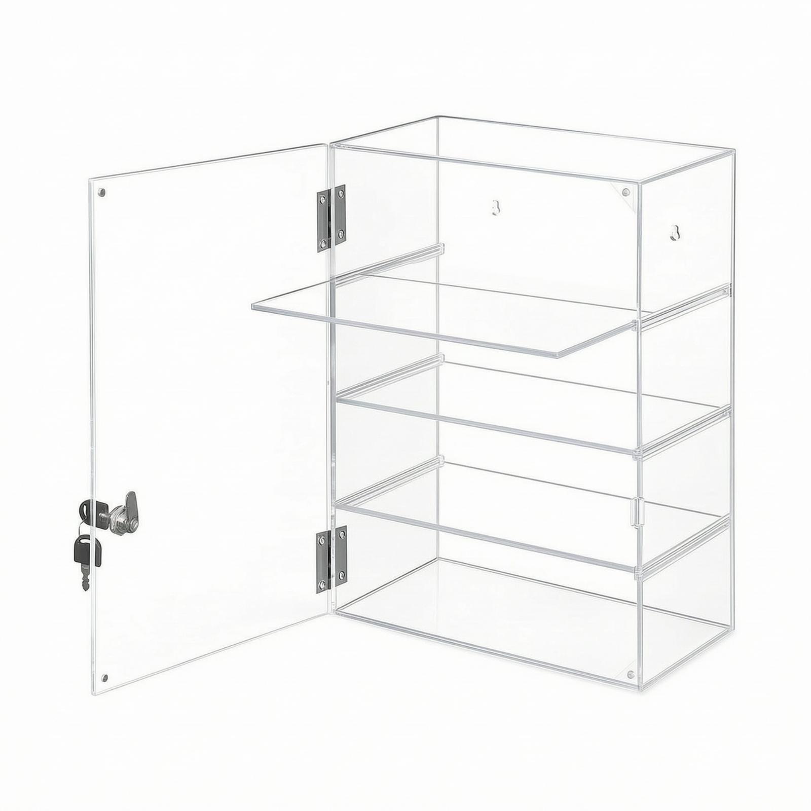 透明アクリル製コレクションディスプレイボックス。蝶番付きの扉 - Storage & Organization のレビューと価格