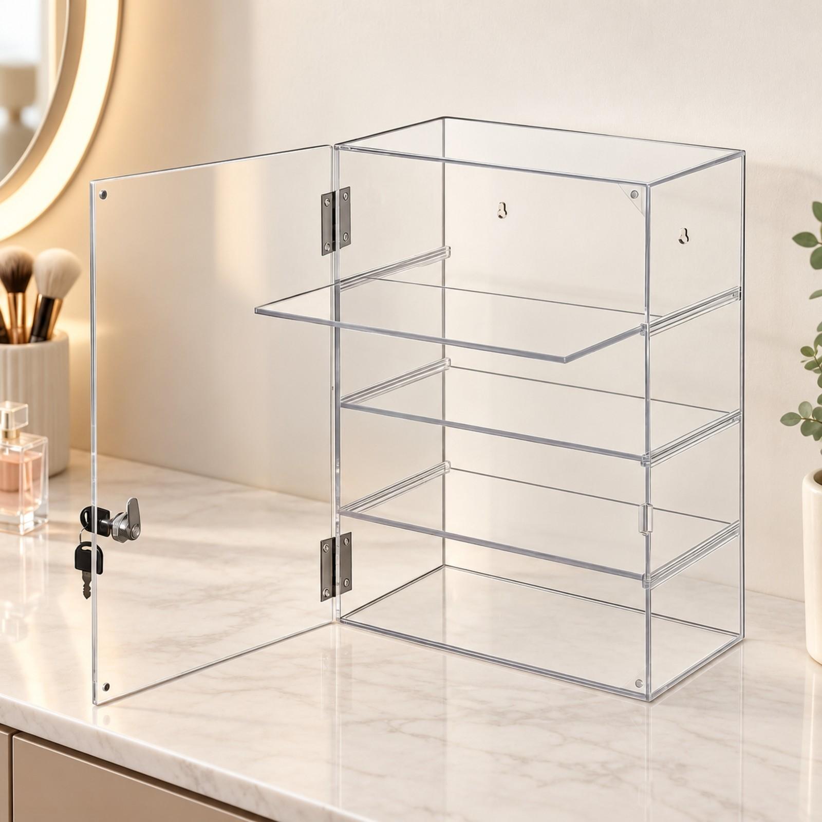 透明アクリル製コレクションディスプレイボックス。蝶番付きの扉 - Storage & Organization のレビューと価格