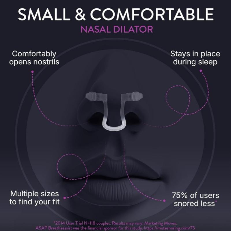 3サイズ展開のシリコン製いびき防止鼻クリップ。伸縮性があり、 - Anti Snore Contour Pillow のレビューと価格